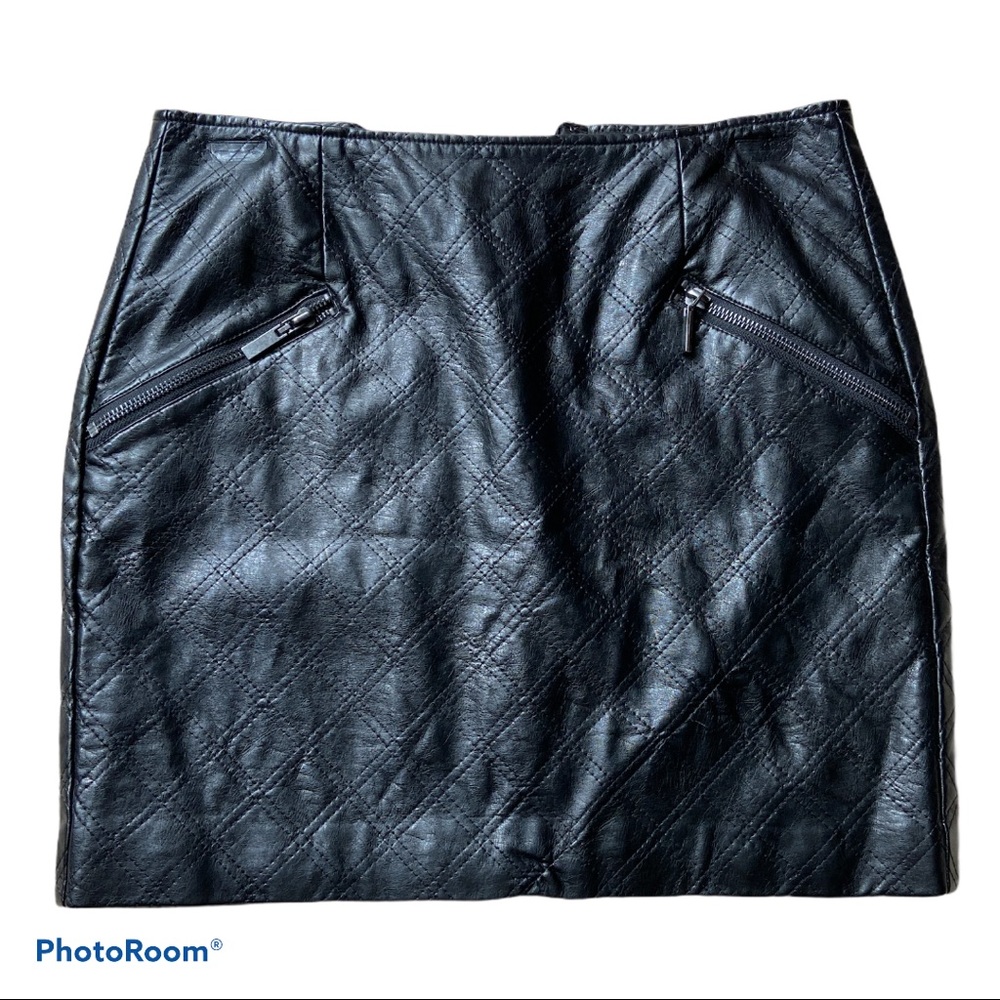 Faux leather skirt
